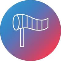 Windsock Line Gradient Circle Background Icon vector