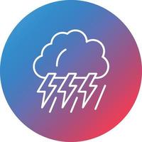 icono de fondo de círculo de gradiente de línea de tormenta vector