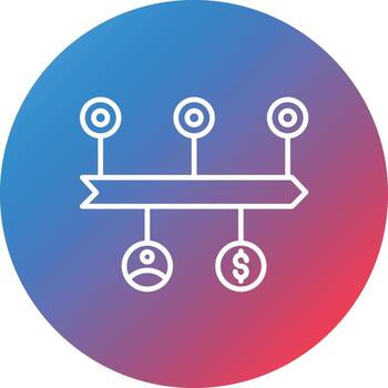 Infographic Timeline Line Gradient Circle Background Icon vector