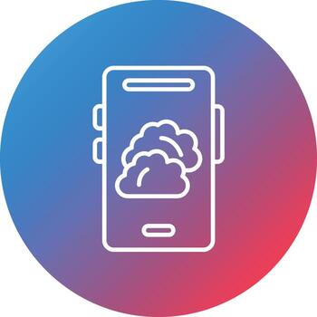 Weather App Line Gradient Circle Background Icon vector
