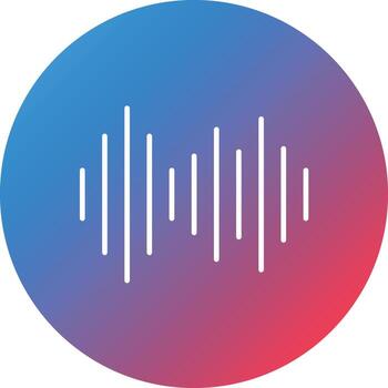 Vertical Bars Line Gradient Circle Background Icon vector