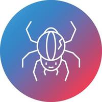 Spider Line Gradient Circle Background Icon vector