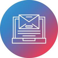 Mail Line Gradient Circle Background Icon vector