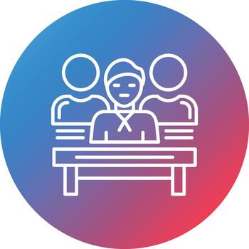 Group Line Gradient Circle Background Icon vector