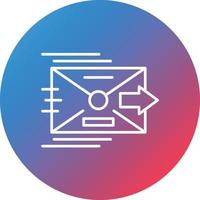 icono de fondo de círculo degradado de línea enviado vector