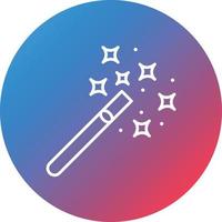 Magic Wand Line Gradient Circle Background Icon vector