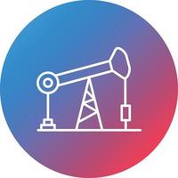 Oil Pump Line Gradient Circle Background Icon vector