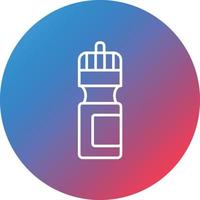 Water Flask Line Gradient Circle Background Icon vector
