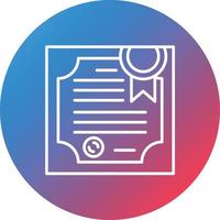 Graduation Diploma Line Gradient Circle Background Icon vector