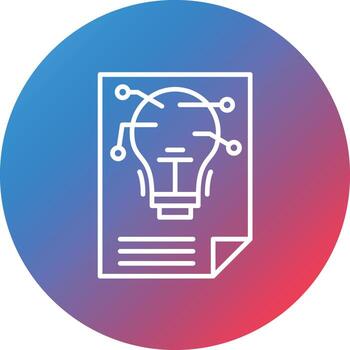 Insight Line Gradient Circle Background Icon vector