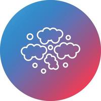 Smog Line Gradient Circle Background Icon vector