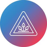 Extinction Line Gradient Circle Background Icon vector