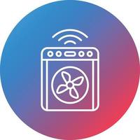 Smart Cooler Line Gradient Circle Background Icon vector