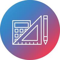 Mathematics Tools Line Gradient Circle Background Icon vector