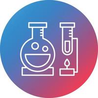 Laboratory Line Gradient Circle Background Icon vector