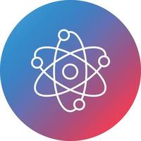 Atoms Line Gradient Circle Background Icon vector