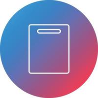 Cutting Board Line Gradient Circle Background Icon vector