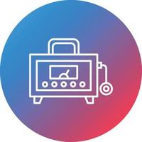 Dosimeter Line Gradient Circle Background Icon vector