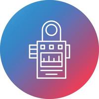 Camera Meter Line Gradient Circle Background Icon vector