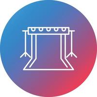 Camera Backdrop Line Gradient Circle Background Icon vector