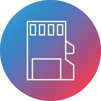 SD Card Line Gradient Circle Background Icon vector