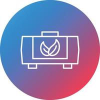 Biogas Line Gradient Circle Background Icon vector