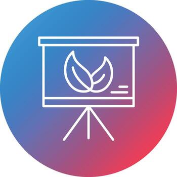 Eco Presentation Line Gradient Circle Background Icon vector