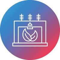 Eco Transformer Line Gradient Circle Background Icon vector