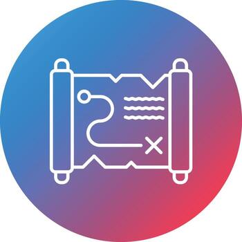 Game Map Line Gradient Circle Background Icon vector