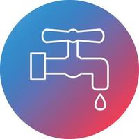 Faucet Line Gradient Circle Background Icon vector