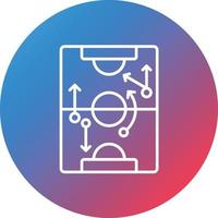 Football Game Line Gradient Circle Background Icon vector