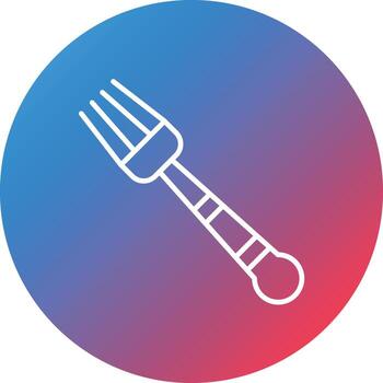 Fork Line Gradient Circle Background Icon vector