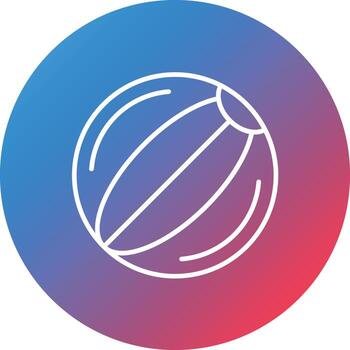 Ball Line Gradient Circle Background Icon vector