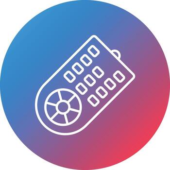 Remote Control Line Gradient Circle Background Icon vector
