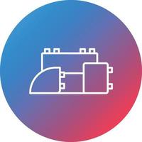Blocks Line Gradient Circle Background Icon vector