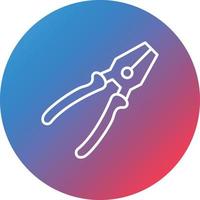 Pliers Line Gradient Circle Background Icon vector