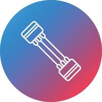 Chest Expander Line Gradient Circle Background Icon vector