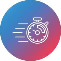 Chronometer Line Gradient Circle Background Icon vector