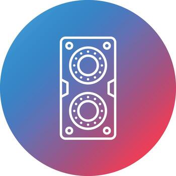 Speaker Line Gradient Circle Background Icon vector