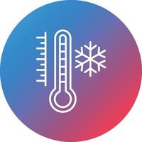 Cold Temperature Line Gradient Circle Background Icon vector