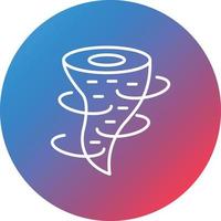 Cyclone Line Gradient Circle Background Icon vector
