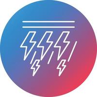 Lightning Line Gradient Circle Background Icon vector