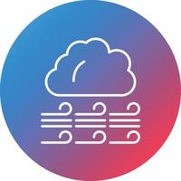 Windy Line Gradient Circle Background Icon vector