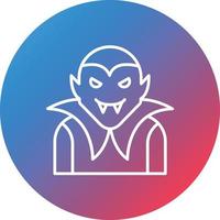 Dracula Line Gradient Circle Background Icon vector