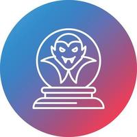 Ectoplasm Line Gradient Circle Background Icon vector