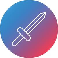 Swords Line Gradient Circle Background Icon vector