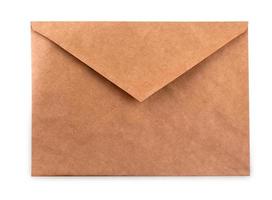 Paper envelope isolated on a white background photo