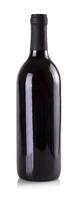 red wine bottle on white background photo