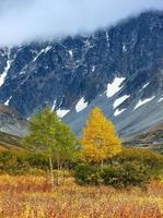Autumn in the mountains. Beautiful autumn view of Kamchatka Peninsula photo