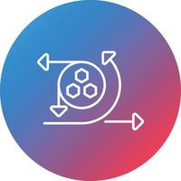 Modeling API Line Gradient Circle Background Icon vector